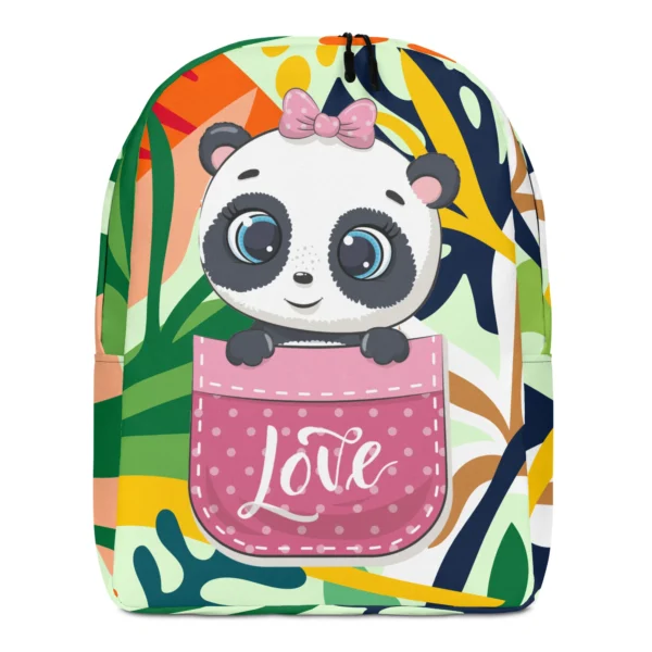 Cute Panda Love Minimalist Backpack - Perfect For Adventures