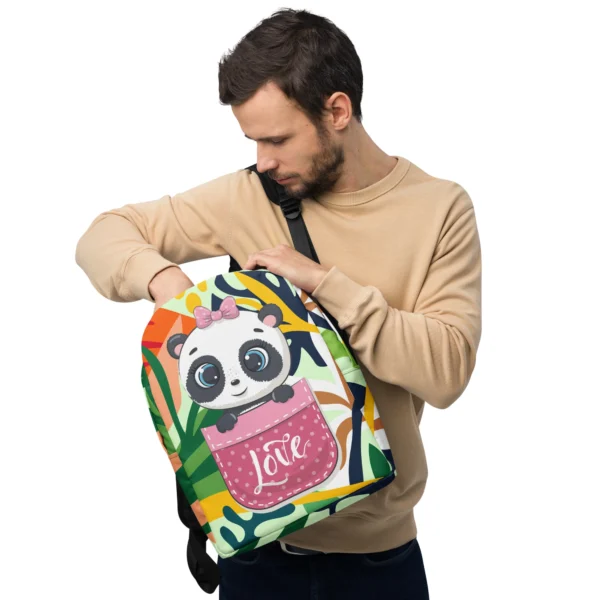 Cute Panda Love Minimalist Backpack - Perfect For Adventures