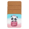 Cute Panda Love Cork-Back Coaster – Protect Your Surfaces in Style