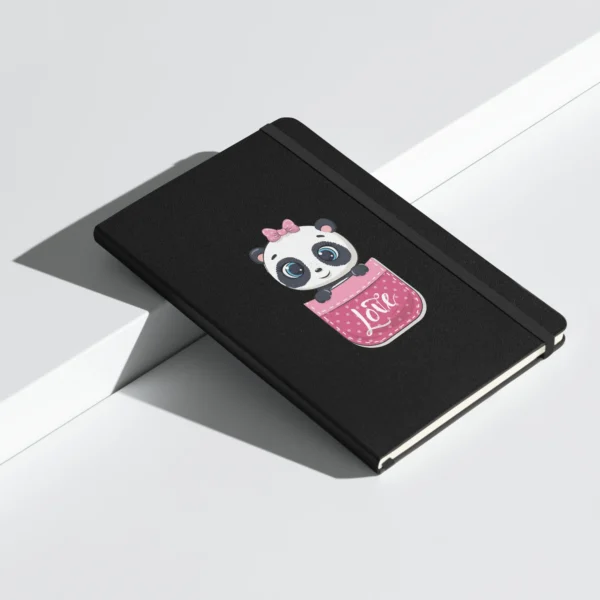 Personalized Valentine's Day Gift: Hardcover Bound Notebook with Cute Panda Love Design