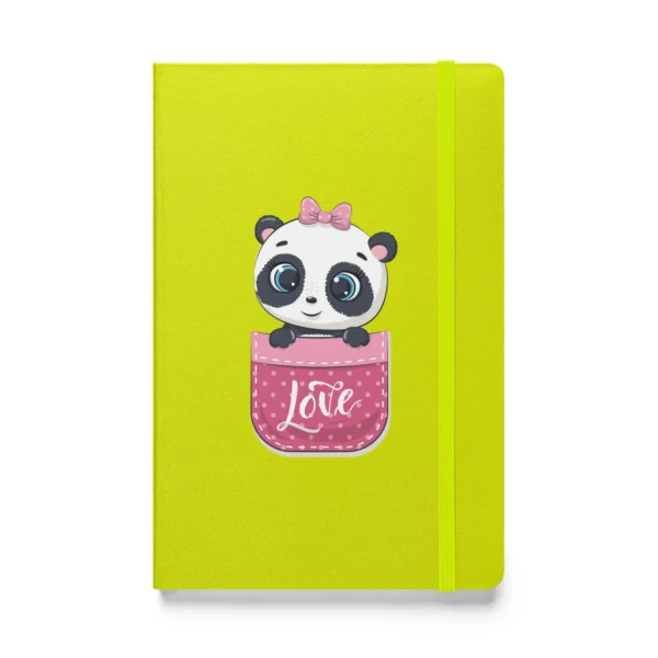 Personalized Valentine's Day Gift: Hardcover Bound Notebook with Cute Panda Love Design