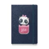 Personalized Valentine's Day Gift: Hardcover Bound Notebook with Cute Panda Love Design