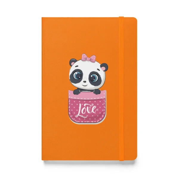 Personalized Valentine's Day Gift: Hardcover Bound Notebook with Cute Panda Love Design