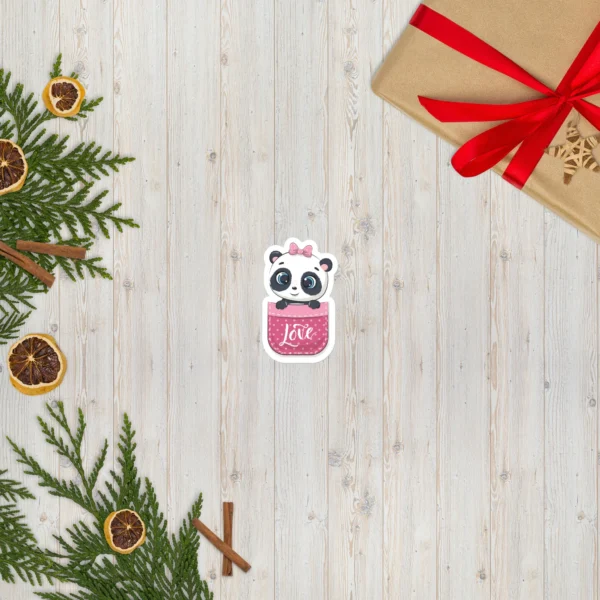 Cute Panda Love Bubble-Free Stickers – Perfect For Decorating