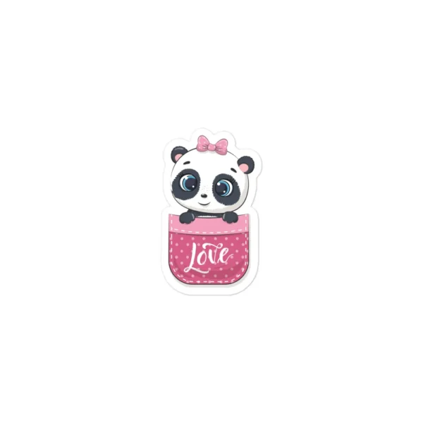 Cute Panda Love Bubble-Free Stickers – Perfect For Decorating