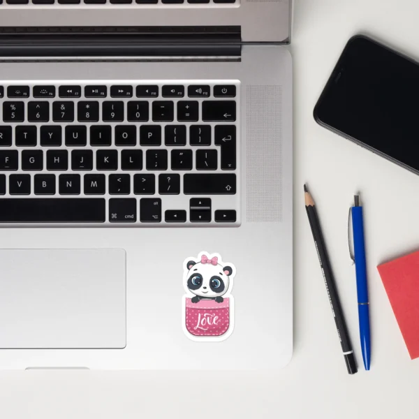 Cute Panda Love Bubble-Free Stickers – Perfect For Decorating