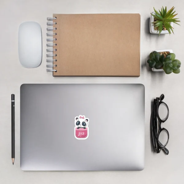 Cute Panda Love Bubble-Free Stickers – Perfect For Decorating