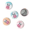 Cute Panda Love Set of 5 Pin Buttons - Adorable Panda Gift