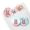 Cute Panda Love Set of 5 Pin Buttons - Adorable Panda Gift