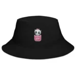 Cute Panda Love Embroidered Bucket Hat - Cool Outdoor Hat