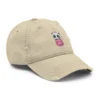 Cute Panda Love Embroidered Dad Hat – Vintage Distressed Cap