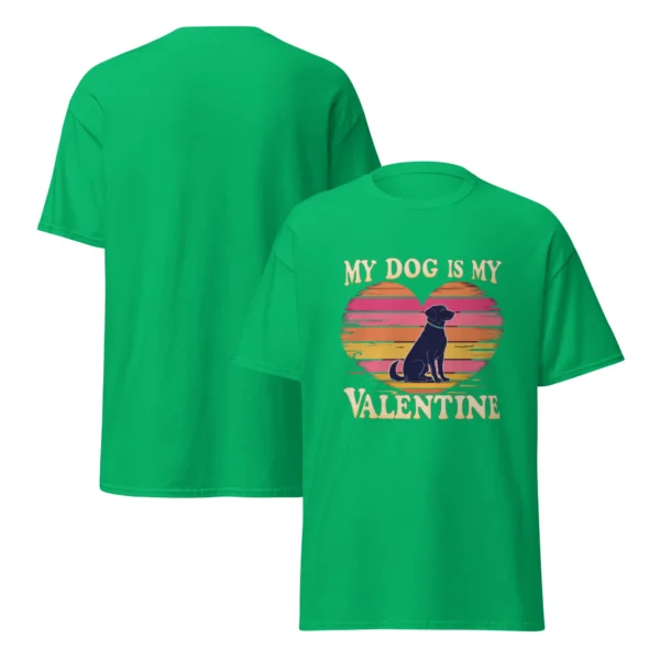 Retro 70s My Dog is My Valentine T-Shirt – Pet Lover Gift