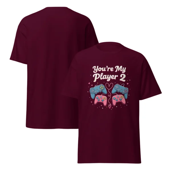 You're My Player 2 Unisex T-Shirt – 8-Bit Gaming Couple Gift