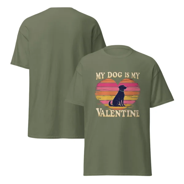 Retro 70s My Dog is My Valentine T-Shirt – Pet Lover Gift