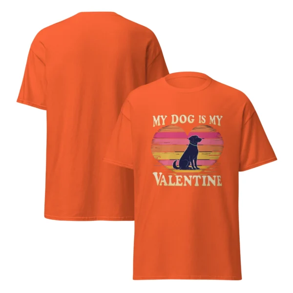 Retro 70s My Dog is My Valentine T-Shirt – Pet Lover Gift