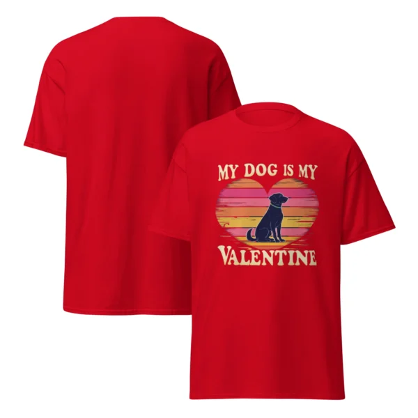 Retro 70s My Dog is My Valentine T-Shirt – Pet Lover Gift