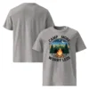 Camp More, Worry Less Organic T-Shirt – Serene Camping Vibes