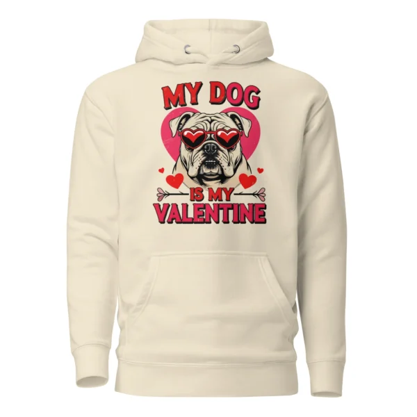 Grumpy Bulldog Valentine Hoodie – Premium Unisex Pullover