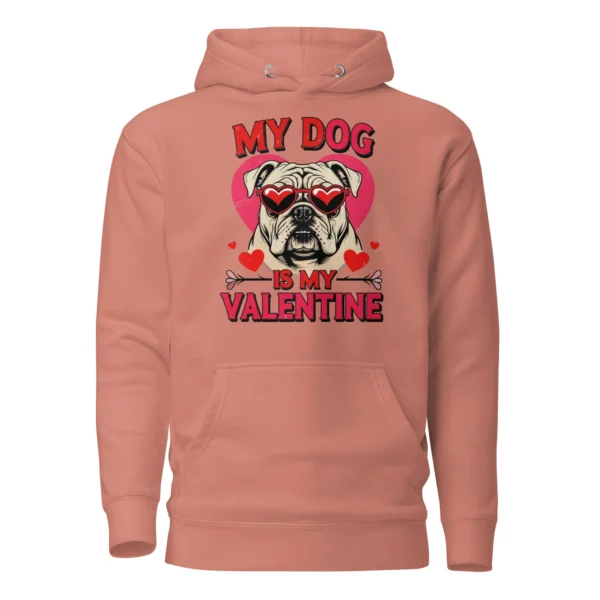 Grumpy Bulldog Valentine Hoodie – Premium Unisex Pullover