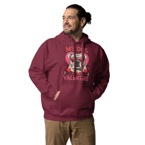 Grumpy Bulldog Valentine Hoodie – Premium Unisex Pullover