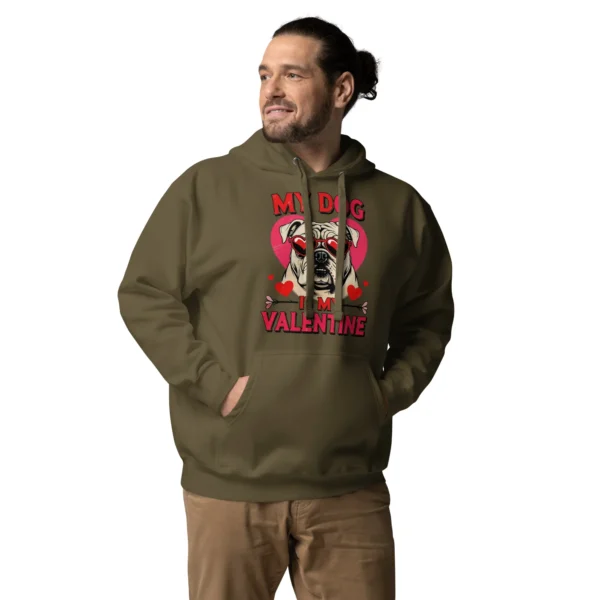 Grumpy Bulldog Valentine Hoodie – Premium Unisex Pullover