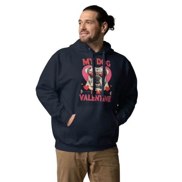 Grumpy Bulldog Valentine Hoodie – Premium Unisex Pullover