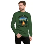 Camp More, Worry Less Premium Sweatshirt – Nature Lover Gift