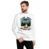Camp More, Worry Less Premium Sweatshirt – Nature Lover Gift