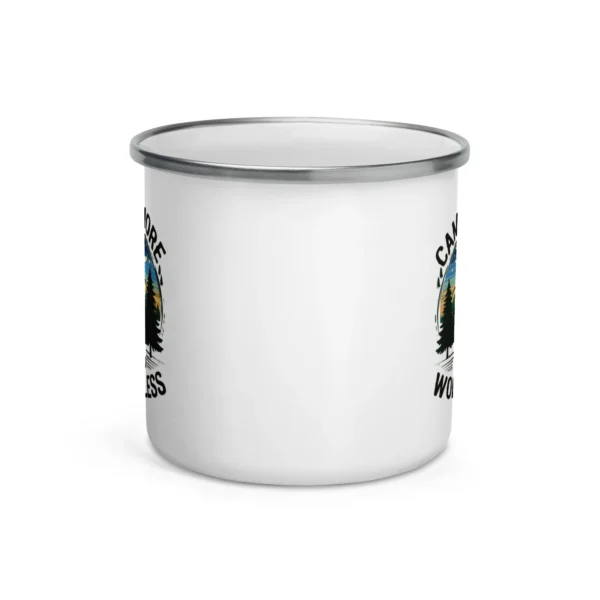 Camp More, Worry Less Enamel Mug - Sip & Relax in the Wild