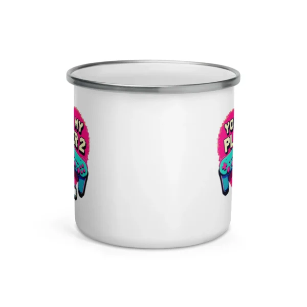 You're My Player 2 Enamel Mug - Cute Couple Gift for Gamers