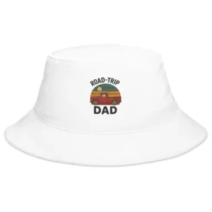 Road-Trip Dad Vintage Sunset Bucket Hat – Travel Vibes Hat