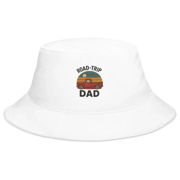 Road-Trip Dad Vintage Sunset Bucket Hat – Travel Vibes Hat