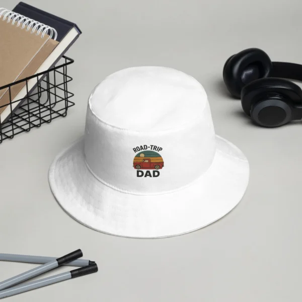 Road-Trip Dad Vintage Sunset Bucket Hat – Travel Vibes Hat