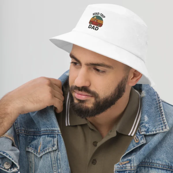 Road-Trip Dad Vintage Sunset Bucket Hat – Travel Vibes Hat