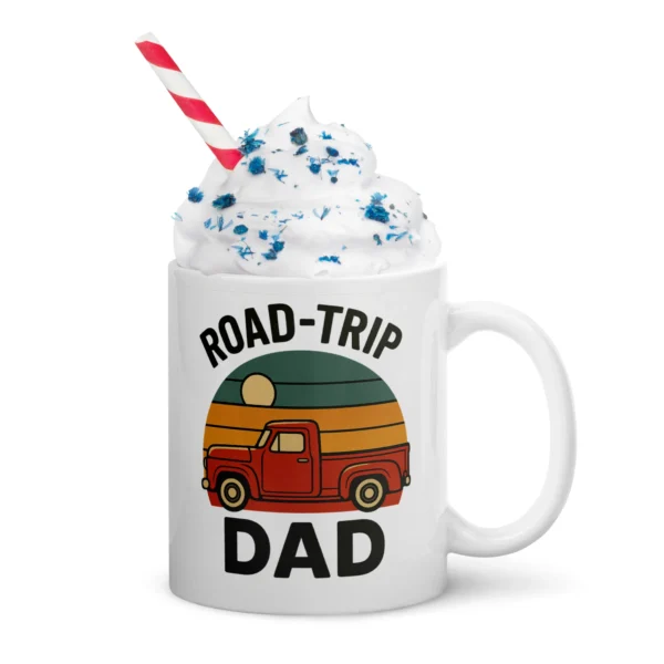 Road-Trip Dad Travel Mug - Retro Sunset Dad Coffee Mug