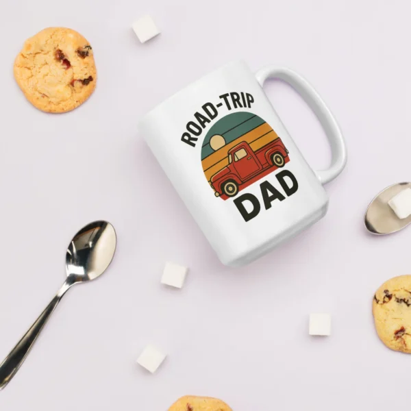 Road-Trip Dad Travel Mug - Retro Sunset Dad Coffee Mug