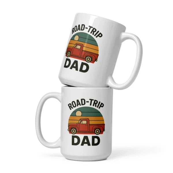 Road-Trip Dad Travel Mug - Retro Sunset Dad Coffee Mug
