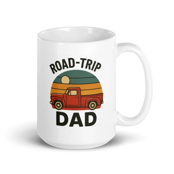 Road-Trip Dad Travel Mug - Retro Sunset Dad Coffee Mug