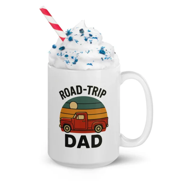 Road-Trip Dad Travel Mug - Retro Sunset Dad Coffee Mug