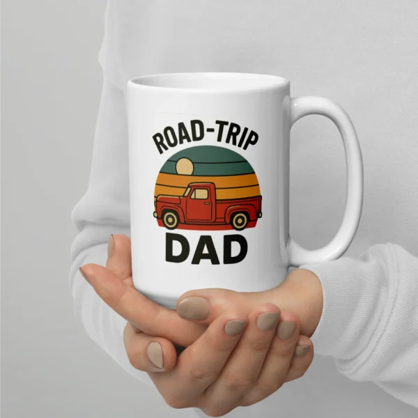 Road-Trip Dad Travel Mug - Retro Sunset Dad Coffee Mug