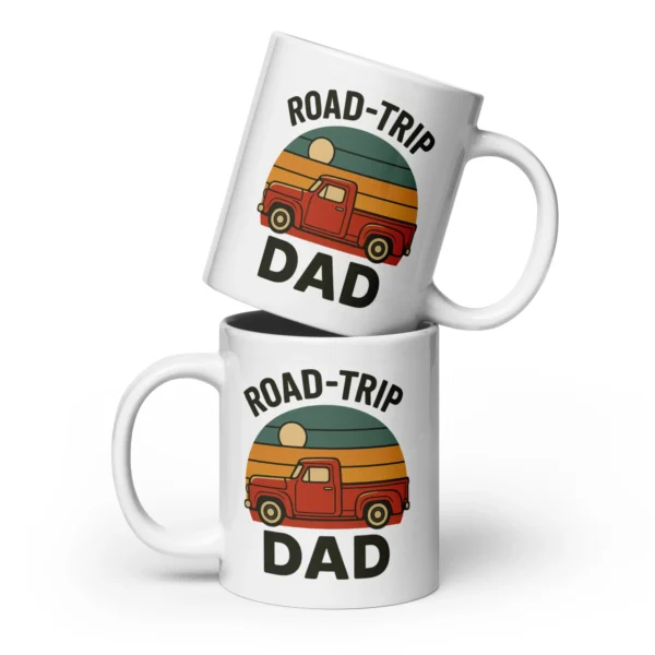 Road-Trip Dad Travel Mug - Retro Sunset Dad Coffee Mug
