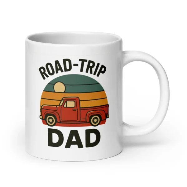 Road-Trip Dad Travel Mug - Retro Sunset Dad Coffee Mug
