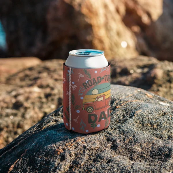 Road-Trip Dad Can Cooler – Retro Pickup Adventure Style