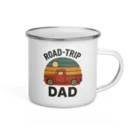 Road-Trip Dad Enamel Mug – Retro Adventure Coffee Cup