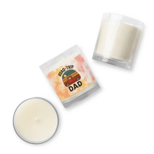 Road-Trip Dad Glass Jar Candle – Rustic Travel Decor