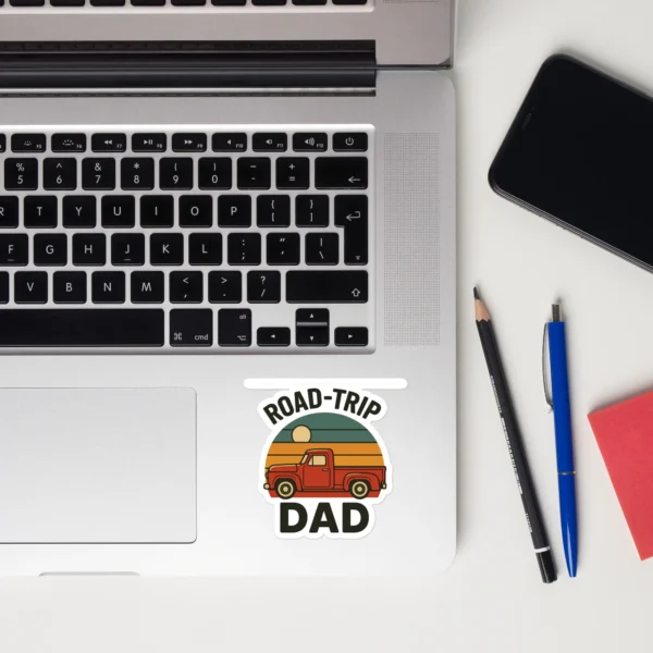 Road-Trip Dad Kiss-Cut Sticker – Vintage Truck Vibes