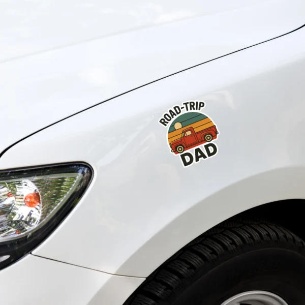 Road-Trip Dad Kiss-Cut Sticker – Vintage Truck Vibes