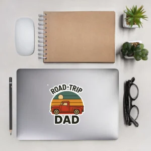 Road-Trip Dad Kiss-Cut Sticker – Vintage Truck Vibes