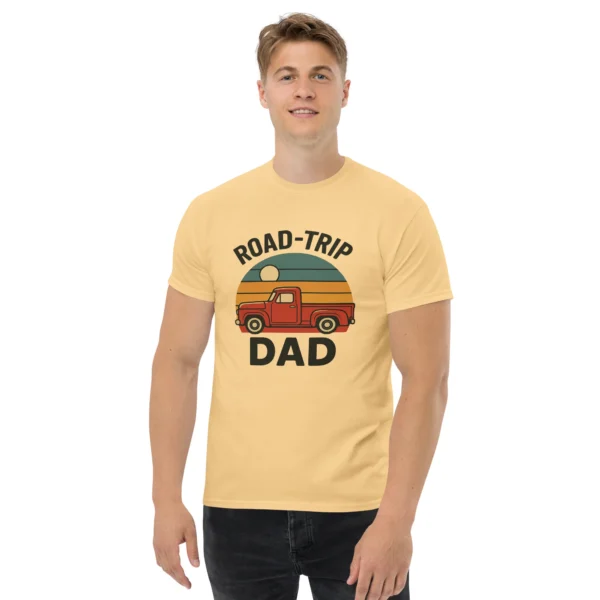 Road-Trip Dad Classic Tee – Vintage Sunset Dad Shirt