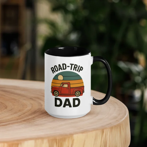 Road-Trip Dad Color Accent Mug – Adventure Dad Coffee Mug